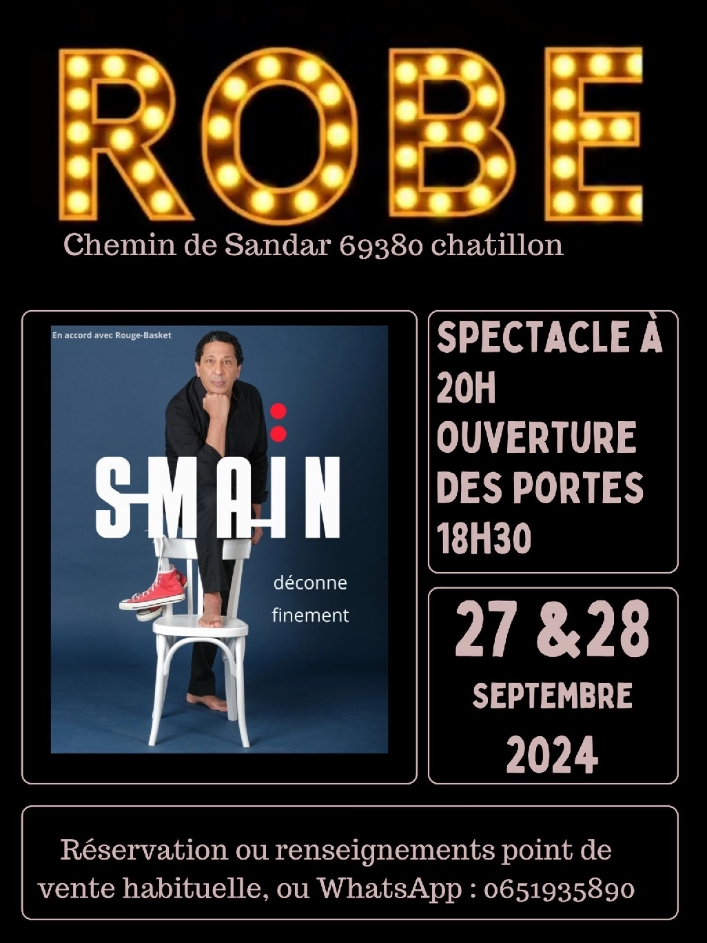 Spectacle de Smaïn au Robe Théâtre Châtillon — café-théâtre humoristique Spectacle de Smaïn au Robe Théâtre Châtillon — café-théâtre humoristique