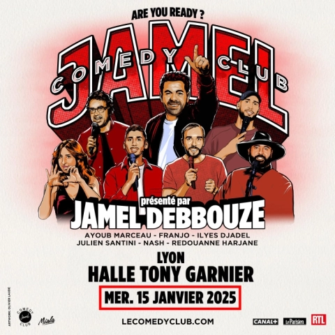Le Jamel Comedy Club en Tournée : L’humour à l’état brut au Zénith de Lyon le 15 janvier 2025